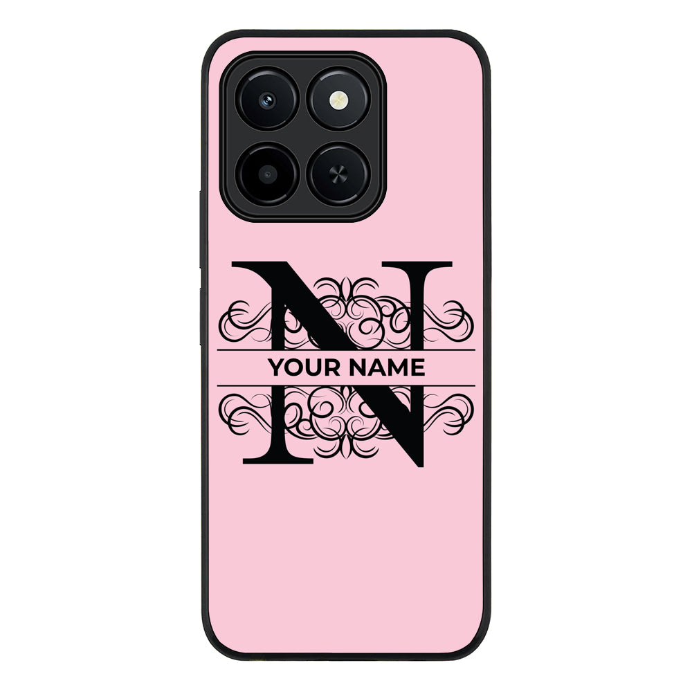 Split Floral Initial Phone Case - Honor