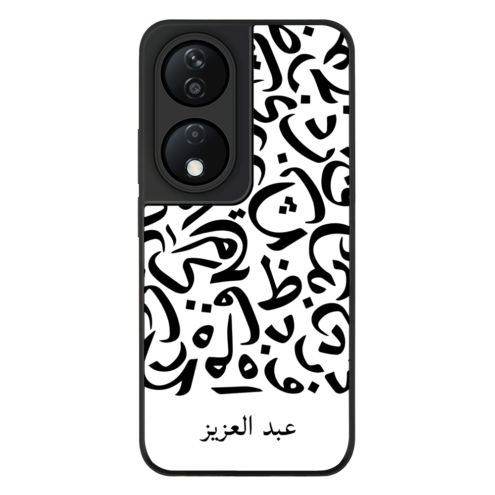 Honor X7b / Rugged Black Personalized Name Arabic Calligraphy Letters, Phone Case - Honor - Stylizedd.com