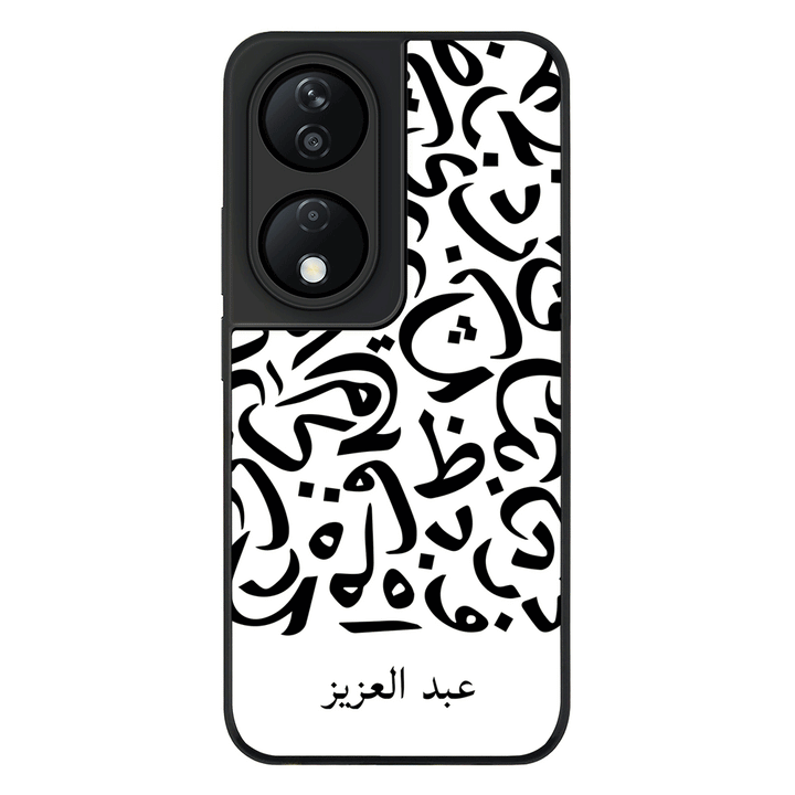 Honor X7b / Rugged Black Personalized Name Arabic Calligraphy Letters, Phone Case - Honor - Stylizedd.com
