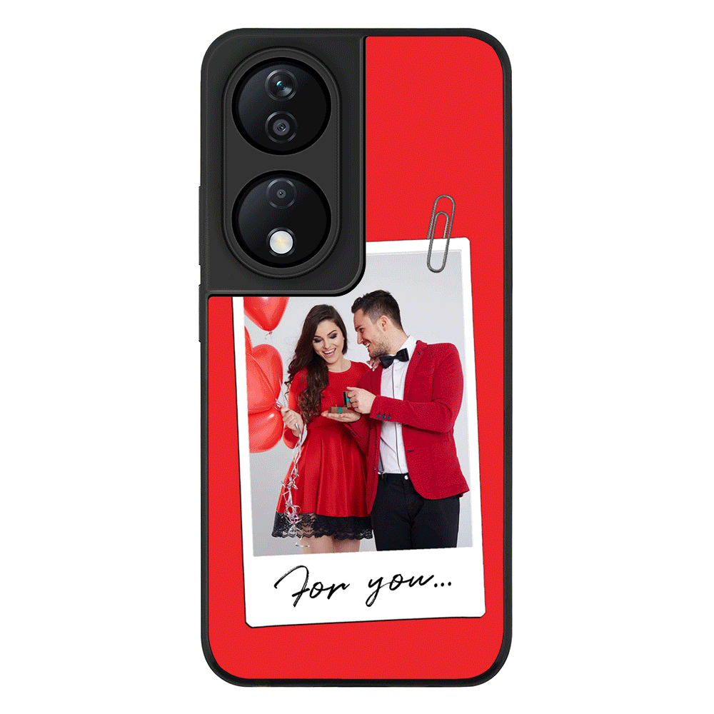 Personalized Polaroid Photo Valentine Phone Case - Honor - X7b / Rugged Black - Stylizedd