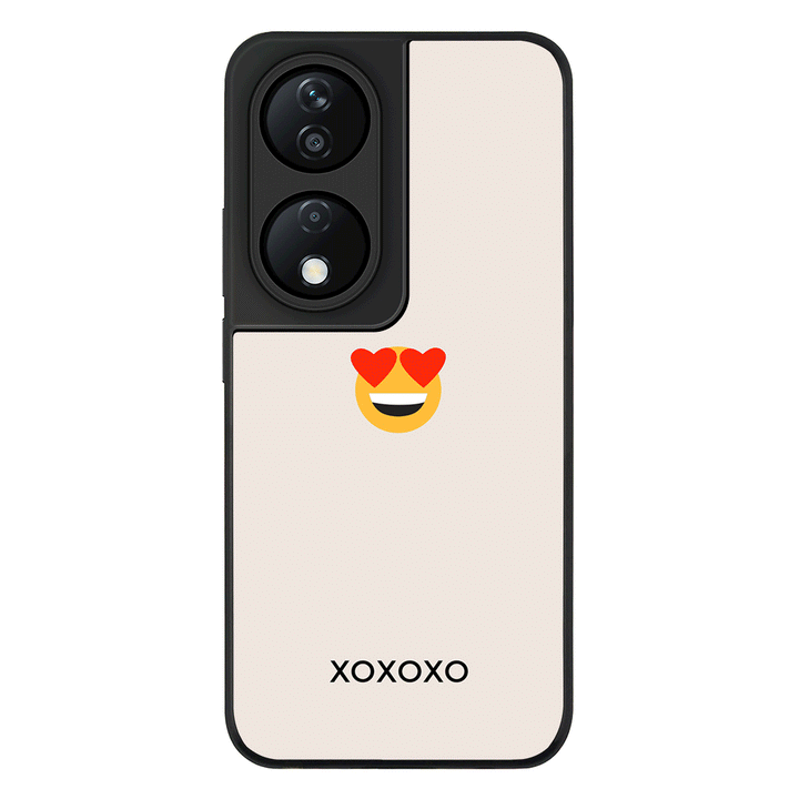 Custom Text Emojis Emoticons Phone Case - Honor - X7b / Rugged Black - Stylizedd