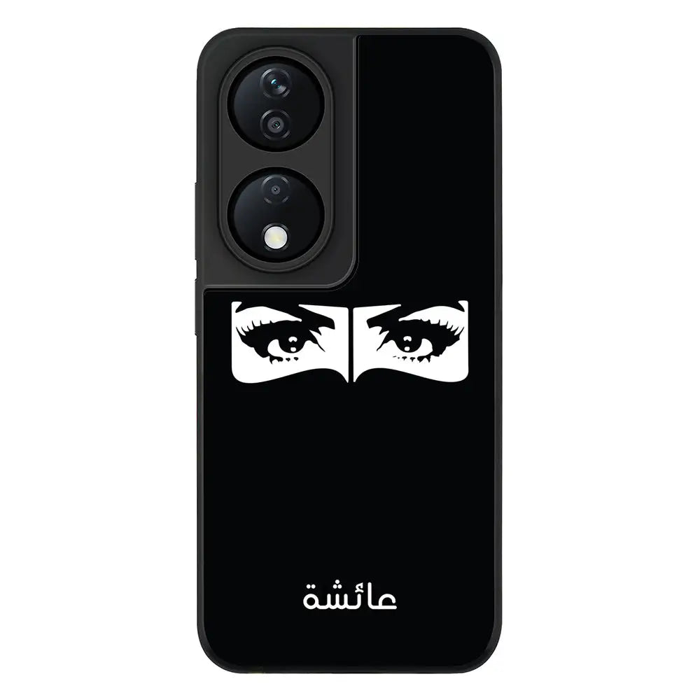 Honor X7b / Rugged Black Custom Name Niqabi Eye, Phone Case - Honor - Stylizedd.com