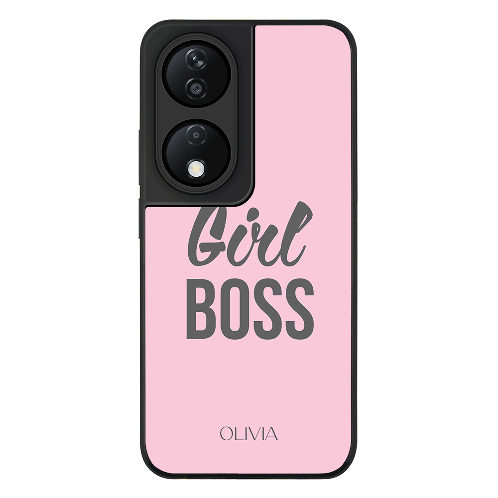 Honor X7b / Rugged Black Personalized Name Girl Boss, Phone Case - Honor - Stylizedd.com