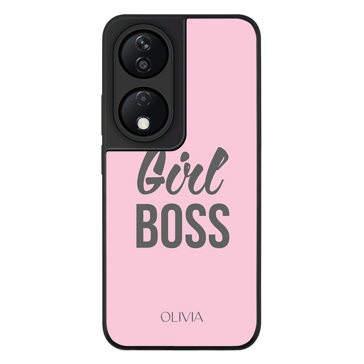 Honor X7b / Rugged Black Personalized Name Girl Boss, Phone Case - Honor - Stylizedd.com