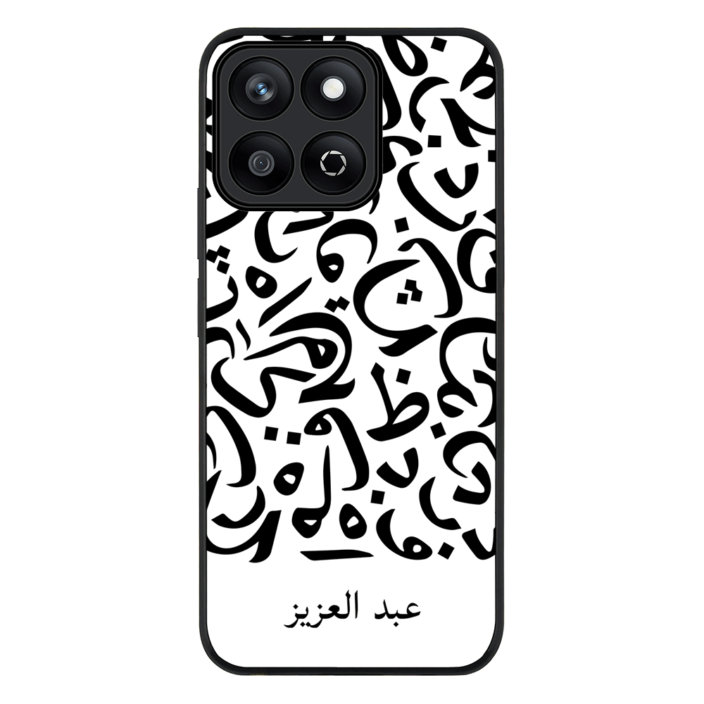Personalized Name Arabic Calligraphy Letters Phone Case - Honor - X7c / Rugged Black - Stylizedd