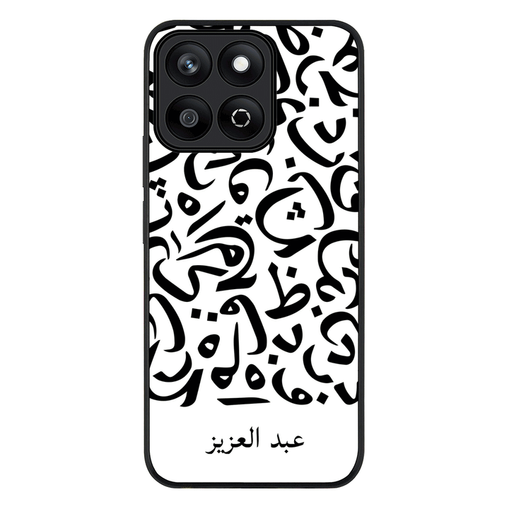 Personalized Name Arabic Calligraphy Letters Phone Case - Honor - X7c / Rugged Black - Stylizedd