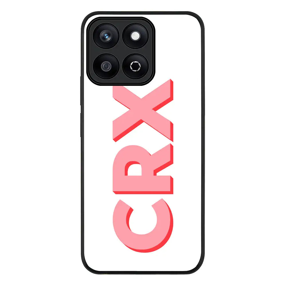 Personalized Monogram Initial 3D Shadow Text Phone Case - Honor - X7c / Rugged Black - Stylizedd