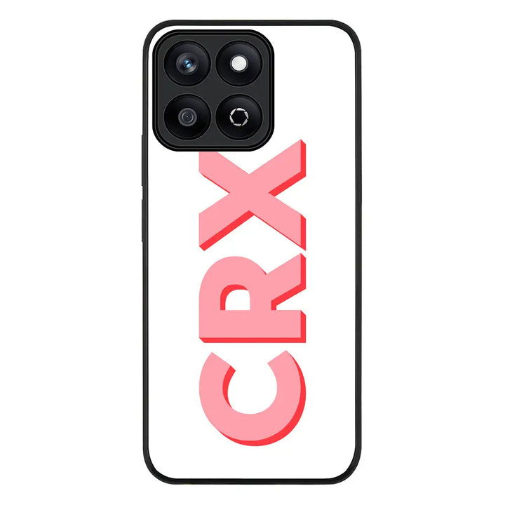 Personalized Monogram Initial 3D Shadow Text Phone Case - Honor - X7c / Rugged Black - Stylizedd