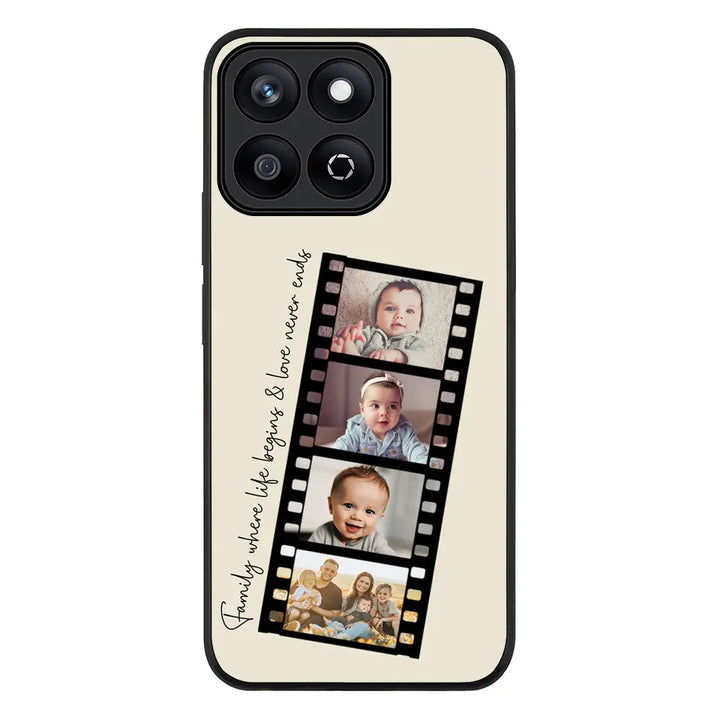 Custom Film Strips Personalised Movie Strip Phone Case - Honor - X7c / Rugged Black - Stylizedd