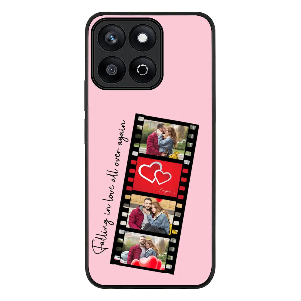 Custom Valentine Photo Film Strips Phone Case - Honor - X7c / Rugged Black - Stylizedd