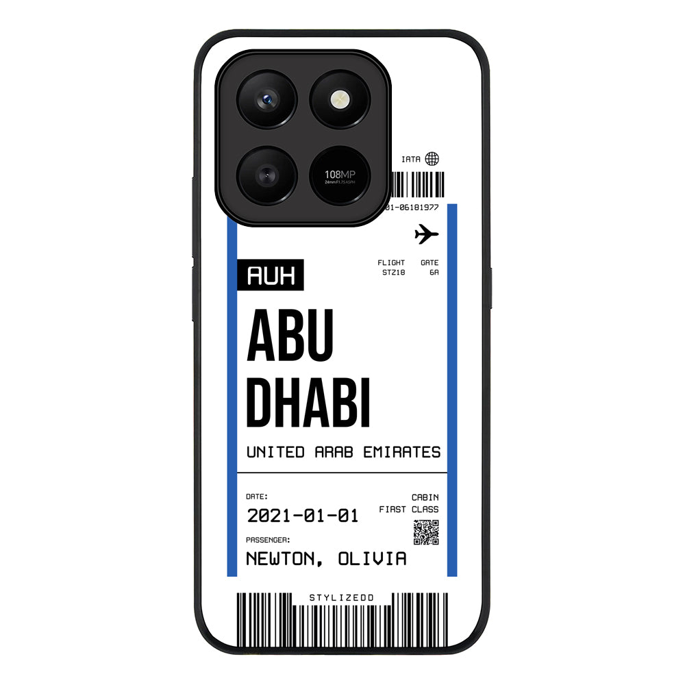 Custom Flight Boarding Pass Ticket Phone Case - Honor