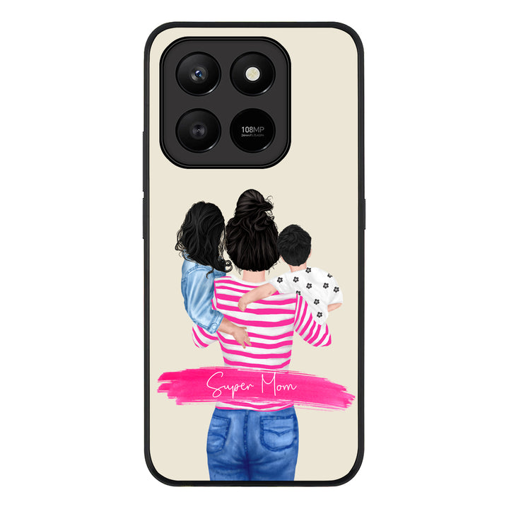 Custom Clipart Text Mother Son & Daughter Phone Case - Honor