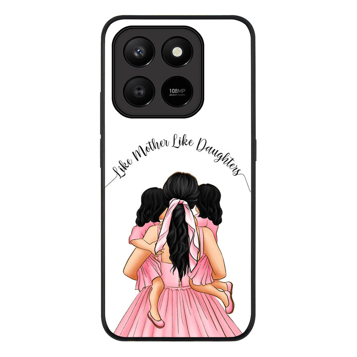 Mother 2 daughters Custom Clipart, Text Phone Case - Honor
