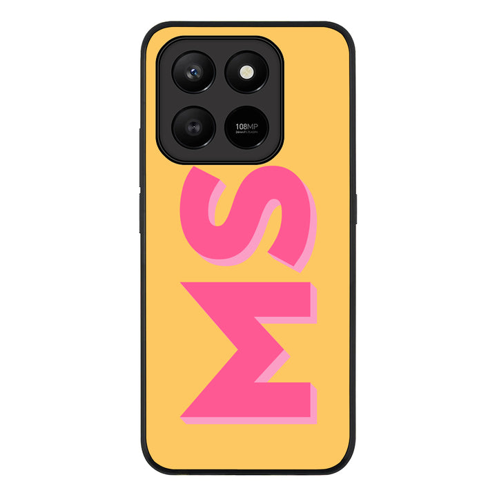 Personalized Monogram Initial 3D Shadow Text Phone Case - Honor