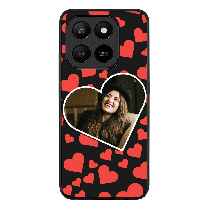 Custom Photo Heart shaped, Phone Case - Honor