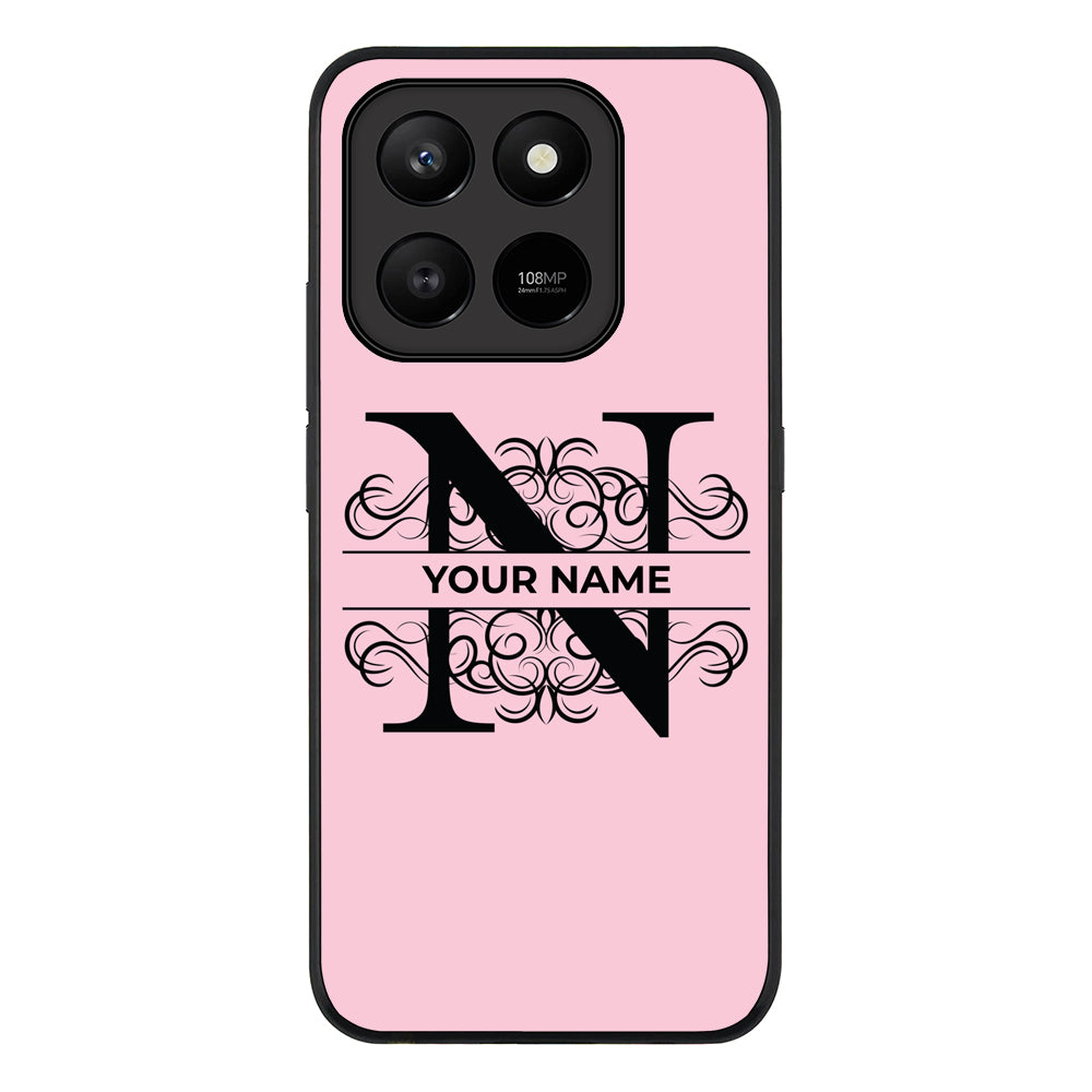 Split Floral Initial Phone Case - Honor