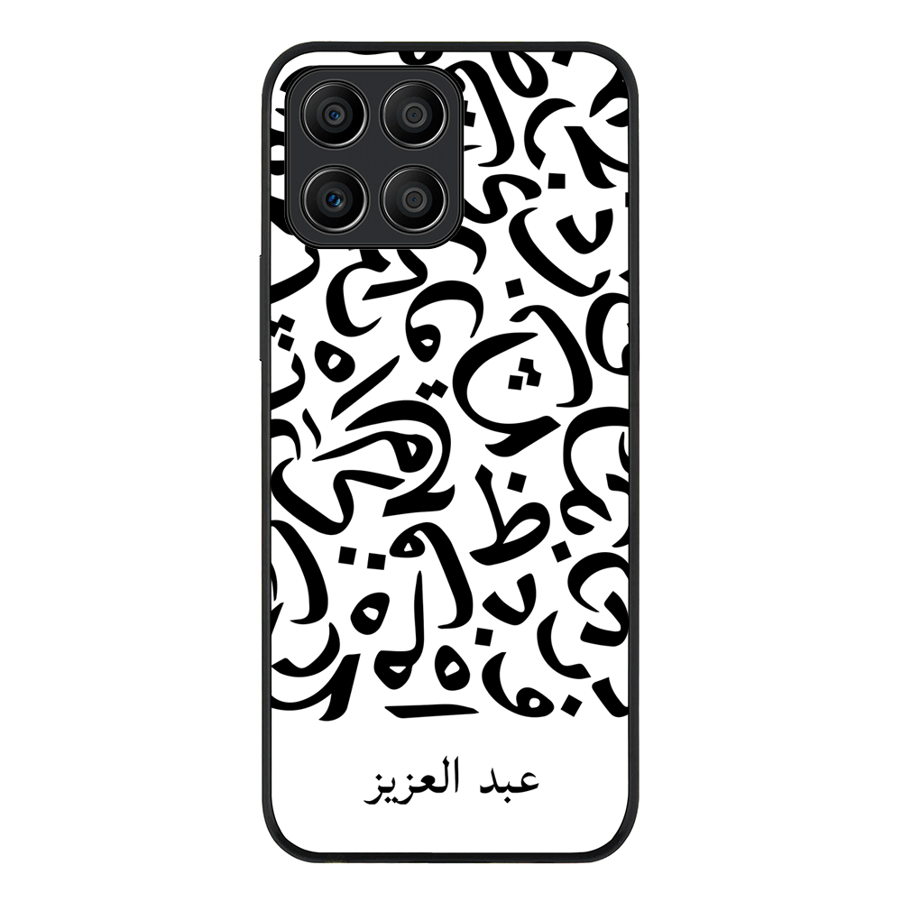 Honor X8 5G / Rugged Black Personalized Name Arabic Calligraphy Letters, Phone Case - Honor - Stylizedd.com