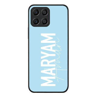 Honor X8 5G Rugged Black Personalized Name Vertical, Phone Case - Honor - Stylizedd.com
