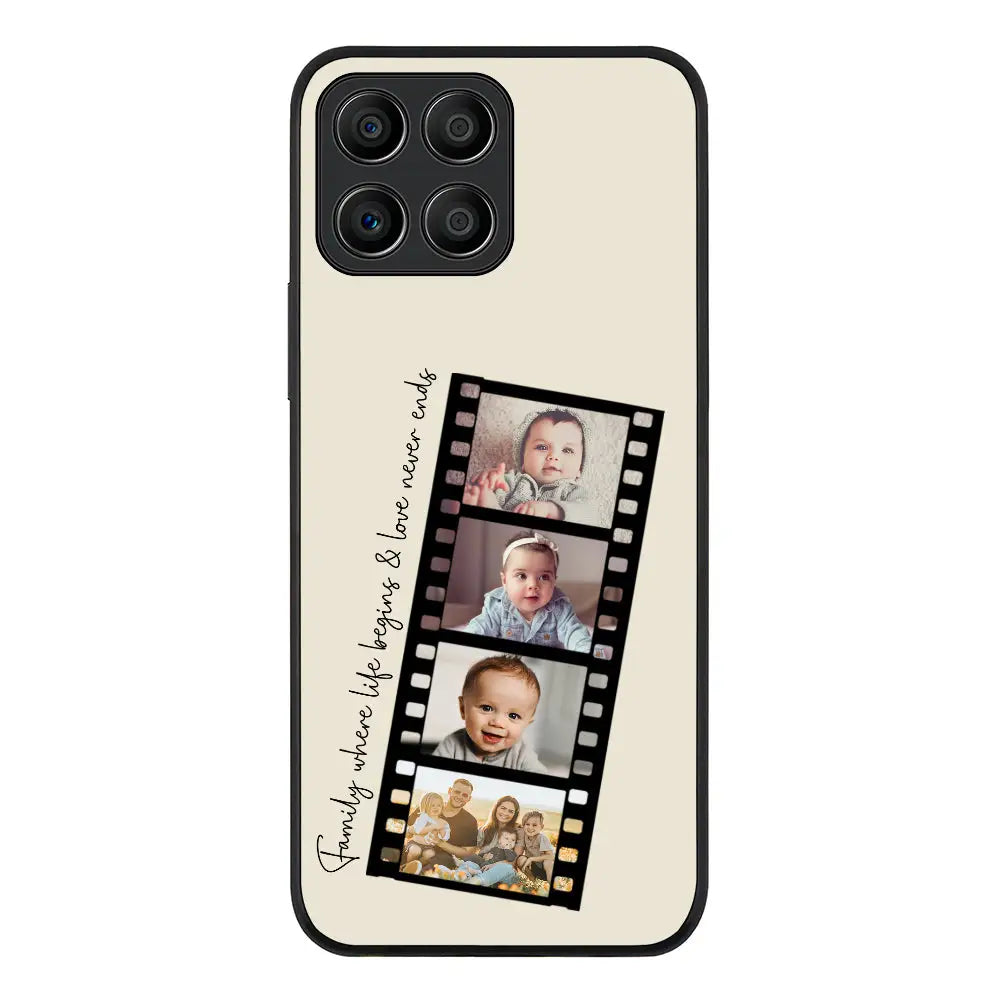 Honor X8 5G / Rugged Black Phone Case Custom Film Strips Personalised Movie Strip, Phone Case - Honor - Stylizedd