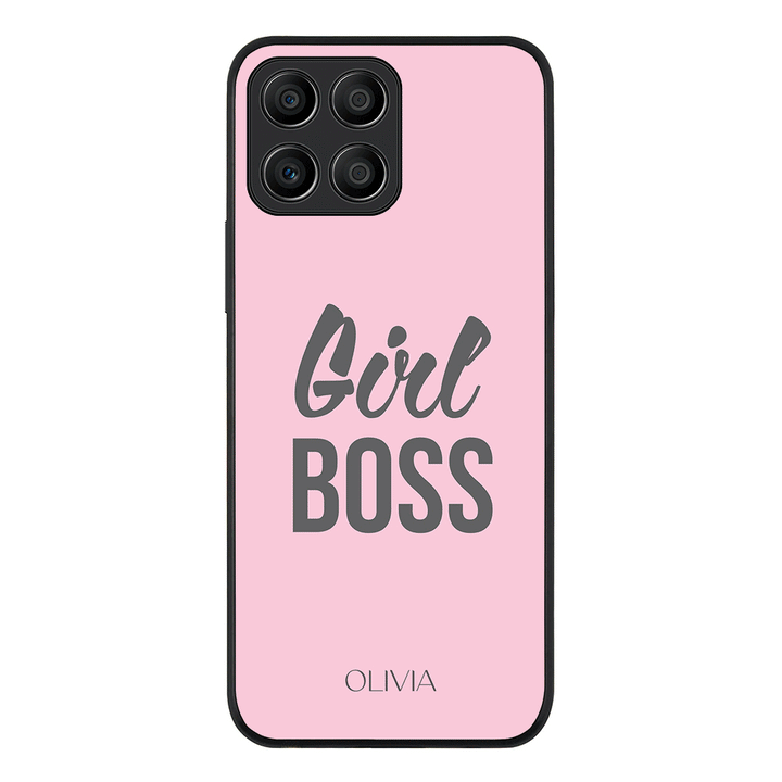 Honor X8 5G / Rugged Black Personalized Name Girl Boss, Phone Case - Honor - Stylizedd.com