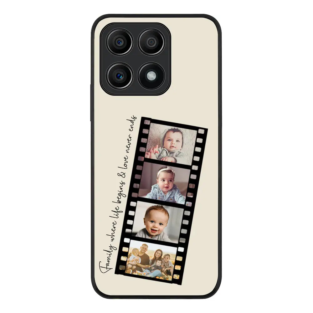 Honor X8A / Rugged Black Phone Case Custom Film Strips Personalised Movie Strip, Phone Case - Honor - Stylizedd