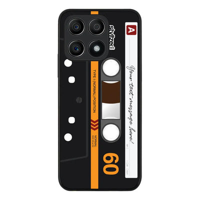 Honor X8A Rugged Black Custom Retro Cassette Tape Phone Case - Honor - Stylizedd.com