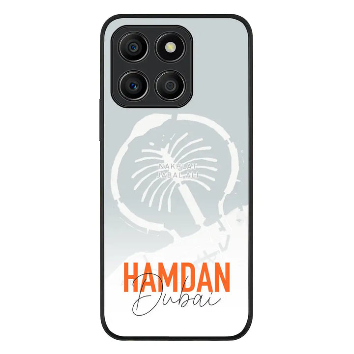 Personalized Location Map & Name Phone Case - Honor - X8b / Rugged Black - Stylizedd