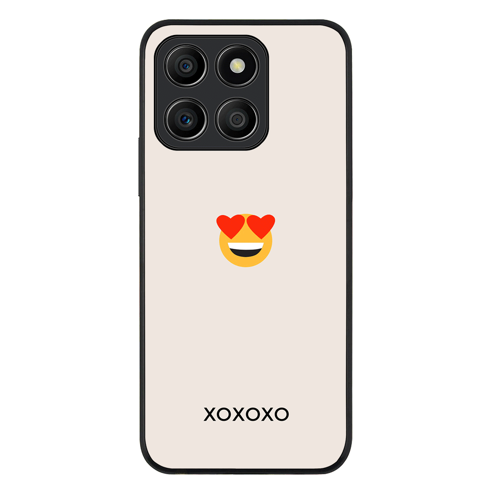Custom Text Emojis Emoticons Phone Case - Honor - X8b / Rugged Black - Stylizedd