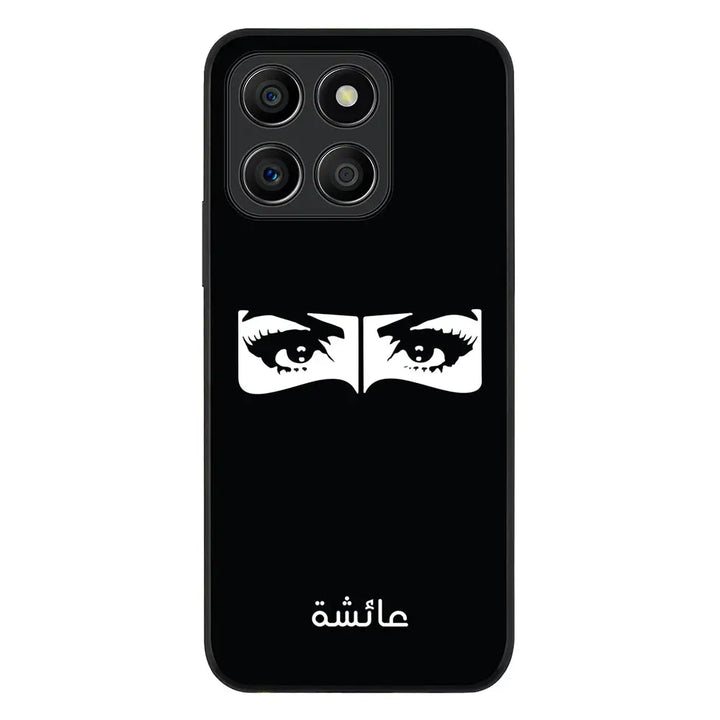 Honor X8b / Rugged Black Custom Name Niqabi Eye, Phone Case - Honor - Stylizedd.com