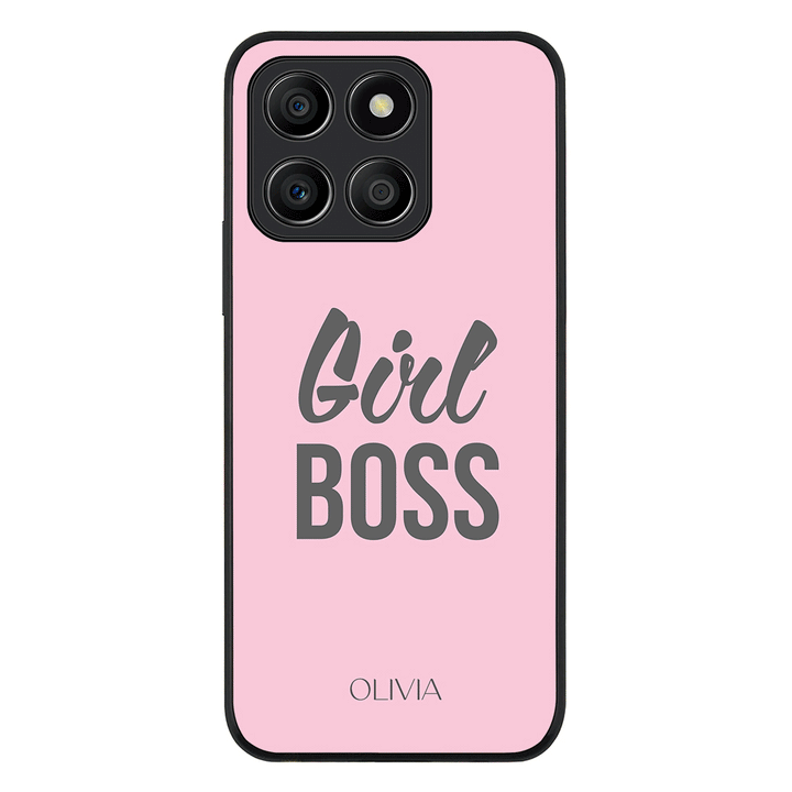 Honor X8b / Rugged Black Personalized Name Girl Boss, Phone Case - Honor - Stylizedd.com