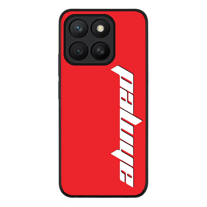 Custom Text Vertical Name Phone Case - Honor - X8c / Rugged Black - Stylizedd