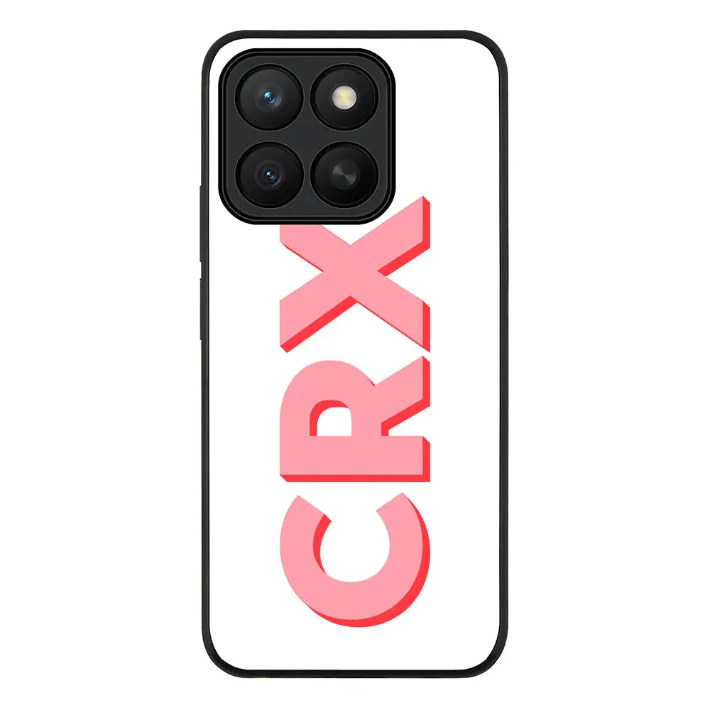 Personalized Monogram Initial 3D Shadow Text Phone Case - Honor - X8c / Rugged Black - Stylizedd