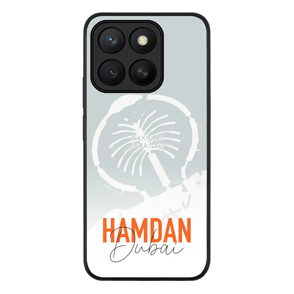 Personalized Location Map & Name Phone Case - Honor - X8c / Rugged Black - Stylizedd