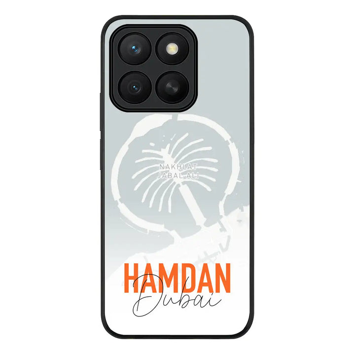 Personalized Location Map & Name Phone Case - Honor - X8c / Rugged Black - Stylizedd
