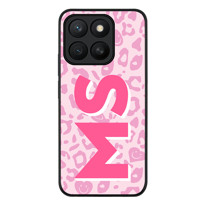 Custom Monogram Initial 3D Shadow Text Seamless Pattern Phone Case - Honor - X8c / Rugged Black