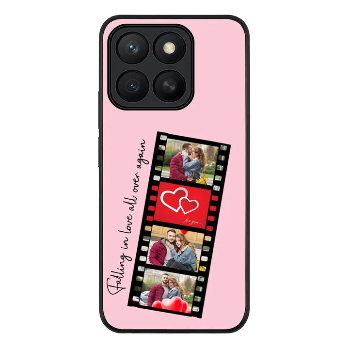 Custom Valentine Photo Film Strips Phone Case - Honor - X8c / Rugged Black - Stylizedd