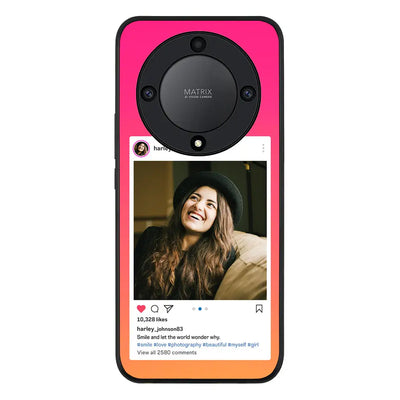 Honor X9a 5G / Rugged Black Phone Case Custom Photo Instagram Post Template, Phone Case - Honor - Stylizedd