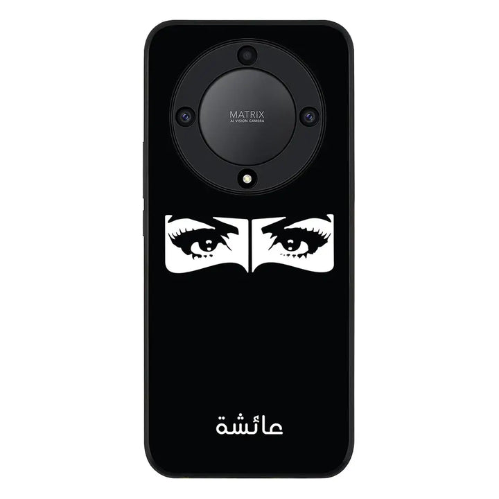 Honor X9a 5G / Rugged Black Custom Name Niqabi Eye, Phone Case - Honor - Stylizedd.com