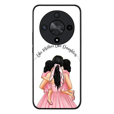 Mother 2 daughters Custom Clipart Text Phone Case - Honor - X9b / Rugged Black - Stylizedd