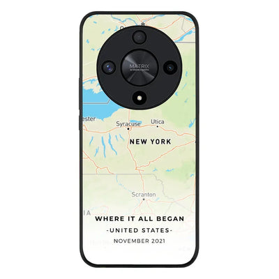 Honor X9b / Rugged Black Phone Case Personalized map, Phone Case - Honor - Stylizedd