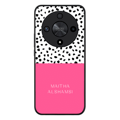 Honor X9b / Rugged Black Phone Case Personalized Text Colorful Spotted Dotted, Phone Case - Honor - Stylizedd