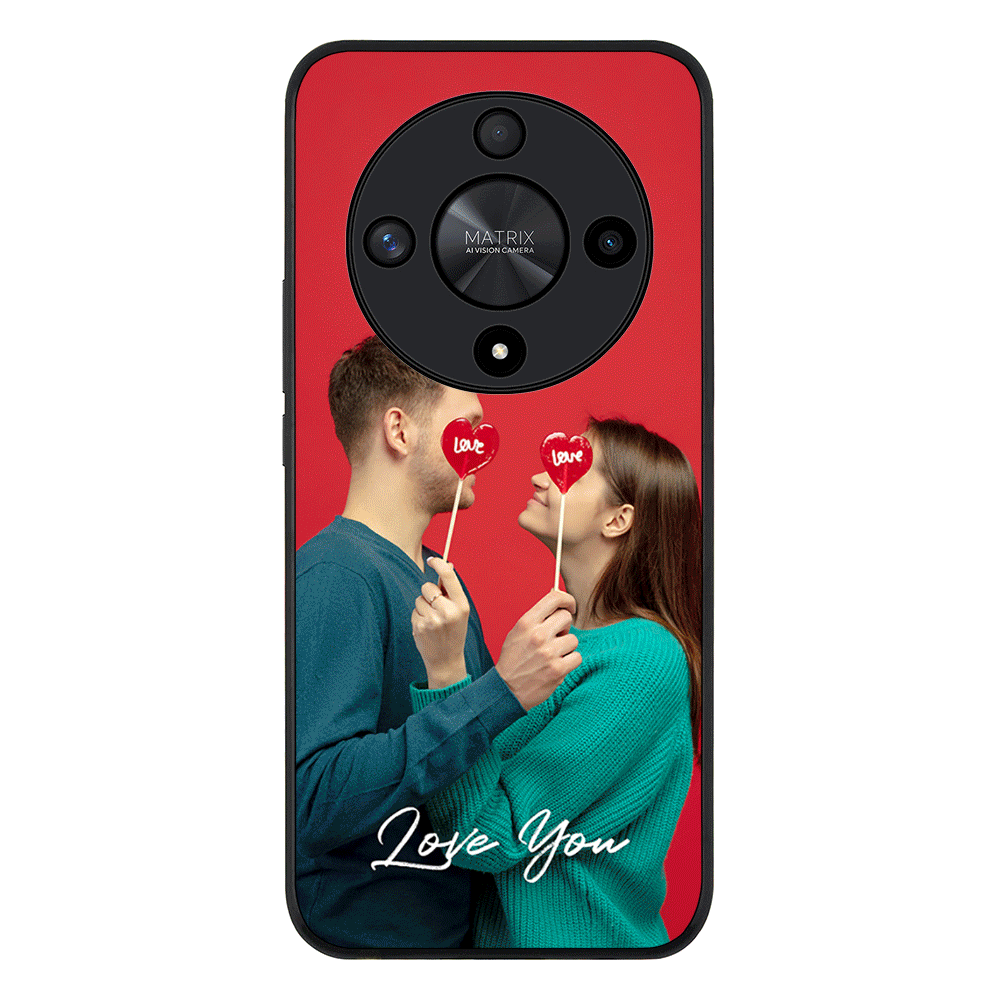 Custom Photo Valentine Phone Case - Honor - X9b / Rugged Black - Stylizedd