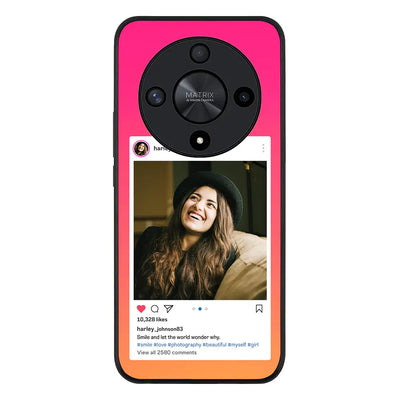Honor X9b / Rugged Black Phone Case Custom Photo Instagram Post Template, Phone Case - Honor - Stylizedd