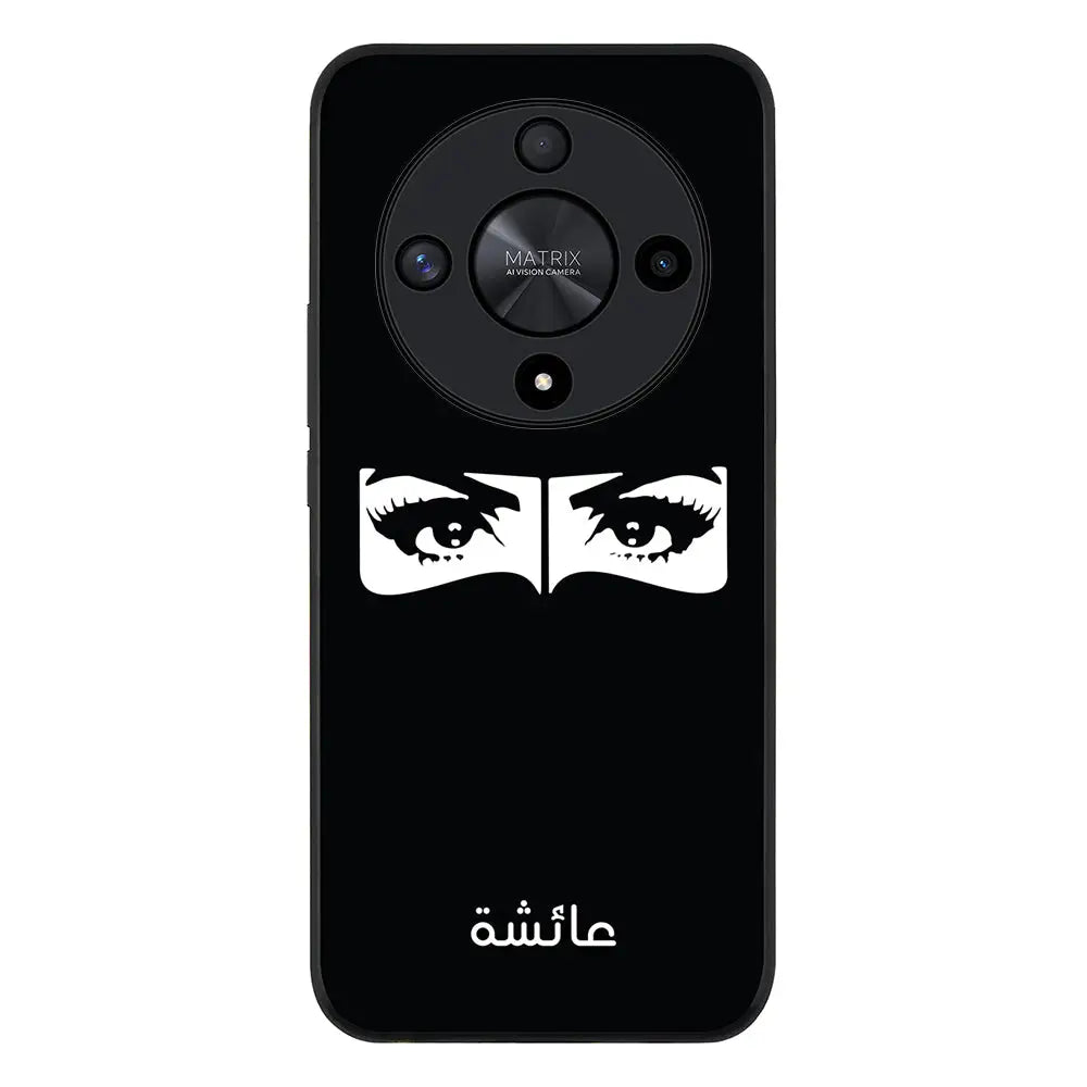 Honor X9b / Rugged Black Custom Name Niqabi Eye, Phone Case - Honor - Stylizedd.com