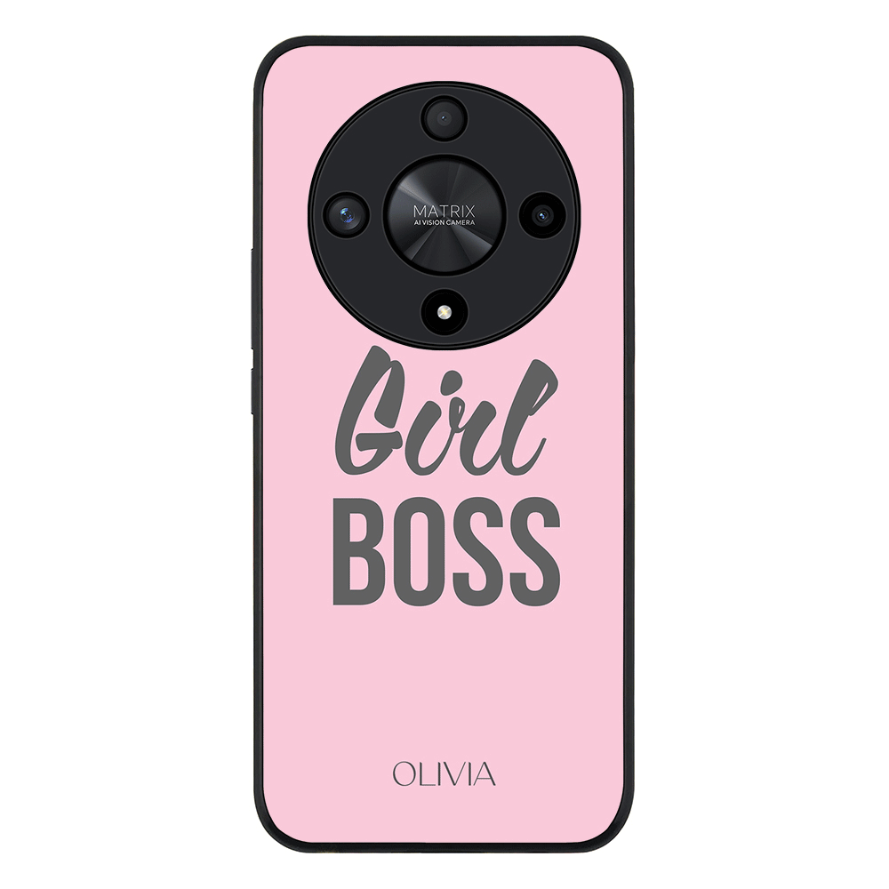 Honor X9b / Rugged Black Personalized Name Girl Boss, Phone Case - Honor - Stylizedd.com