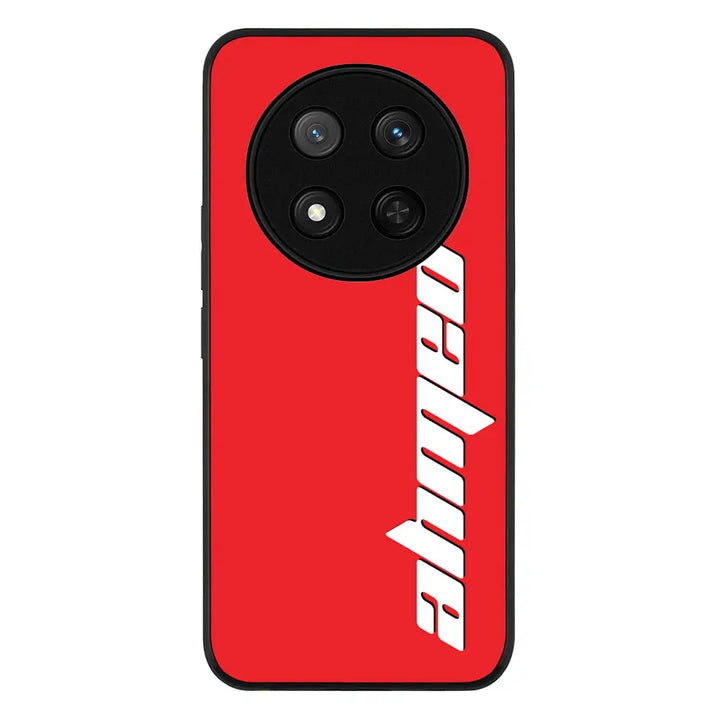Custom Text Vertical Name Phone Case - Honor - X9c / Magic7 Lite / Rugged Black - Stylizedd