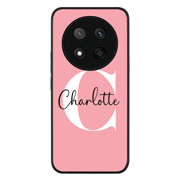 Custom Monogram Large Initial Name & Letter Phone Case - Honor - X9c / Magic7 Lite / Rugged Black