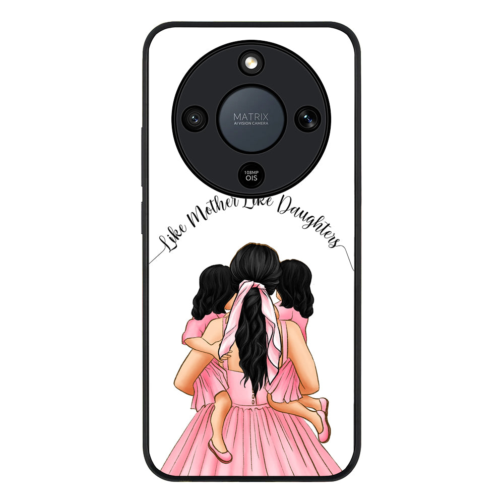 Mother 2 daughters Custom Clipart, Text Phone Case - Honor