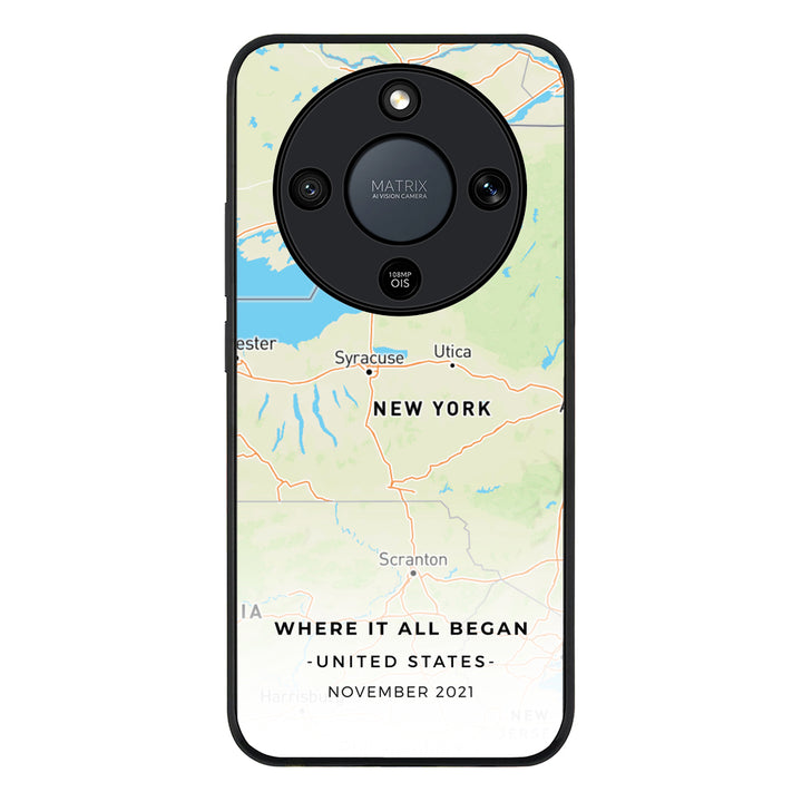 Personalized map, Phone Case - Honor