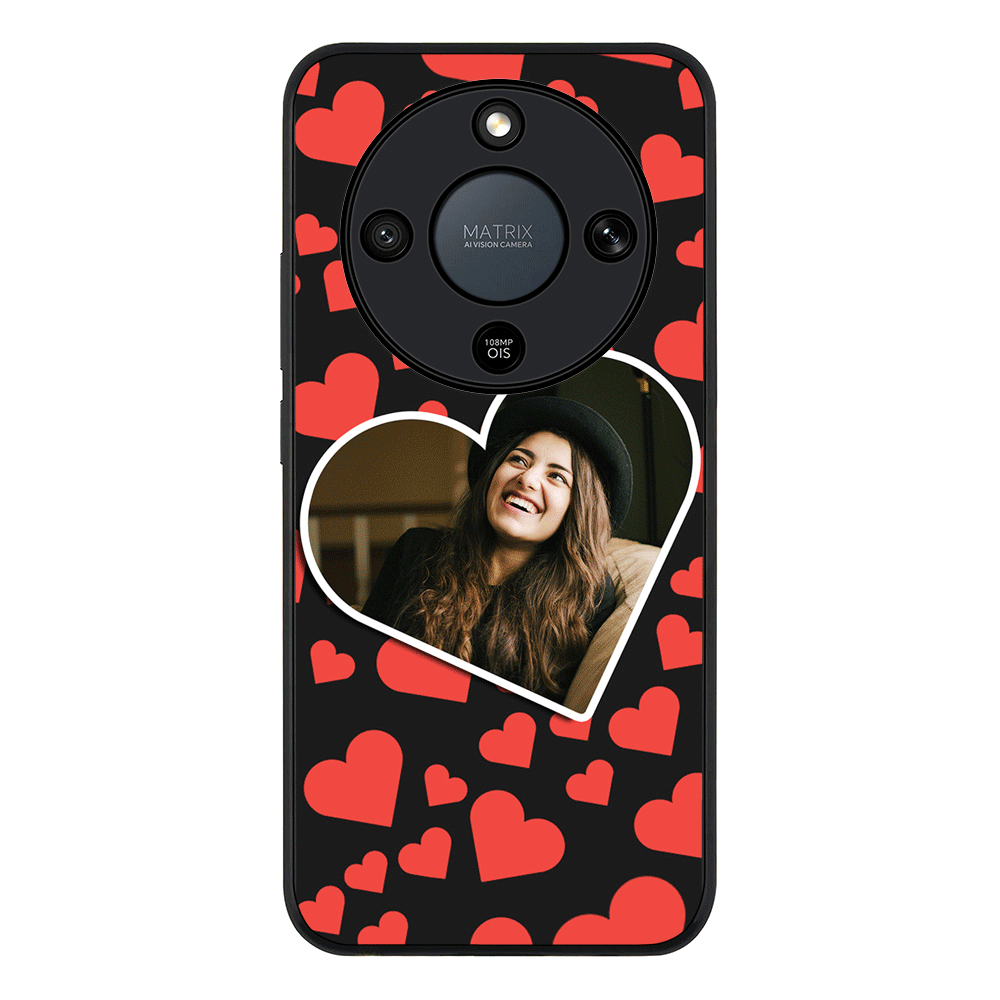 Custom Photo Heart shaped, Phone Case - Honor